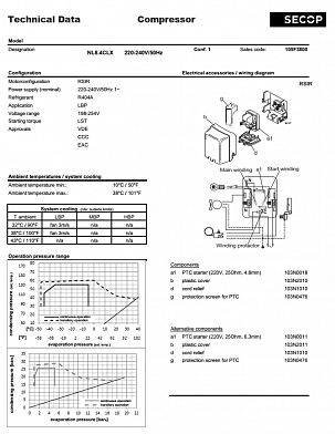 Компрессор Secop NL8.4CLX