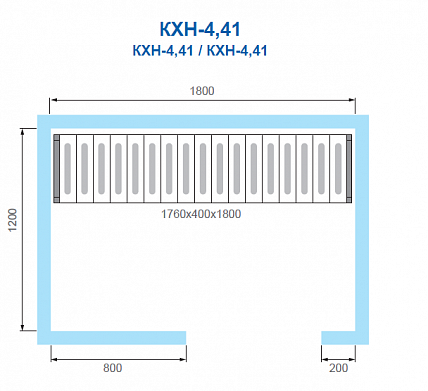 Комплект стеллажей для КХН-4,41 Polair 18AL.3PP40.17B (3 яруса)