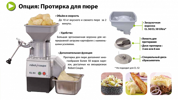 Овощерезка Robot Coupe CL-50 Ultra-220 (без дисков)