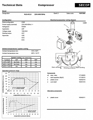 Компрессор Secop NL8.4CLX